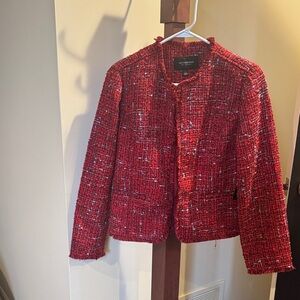 Talbots Red Tweed Blazer